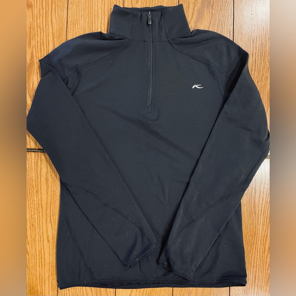 EUC KJUS Ladies Trace Half Zip Pullover, black, 38/M